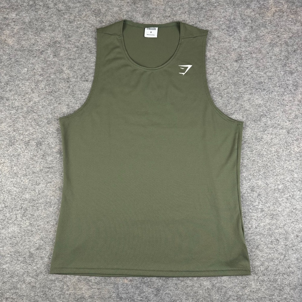 Gymshark Arrival Tank Polyester Green Mens Medium M